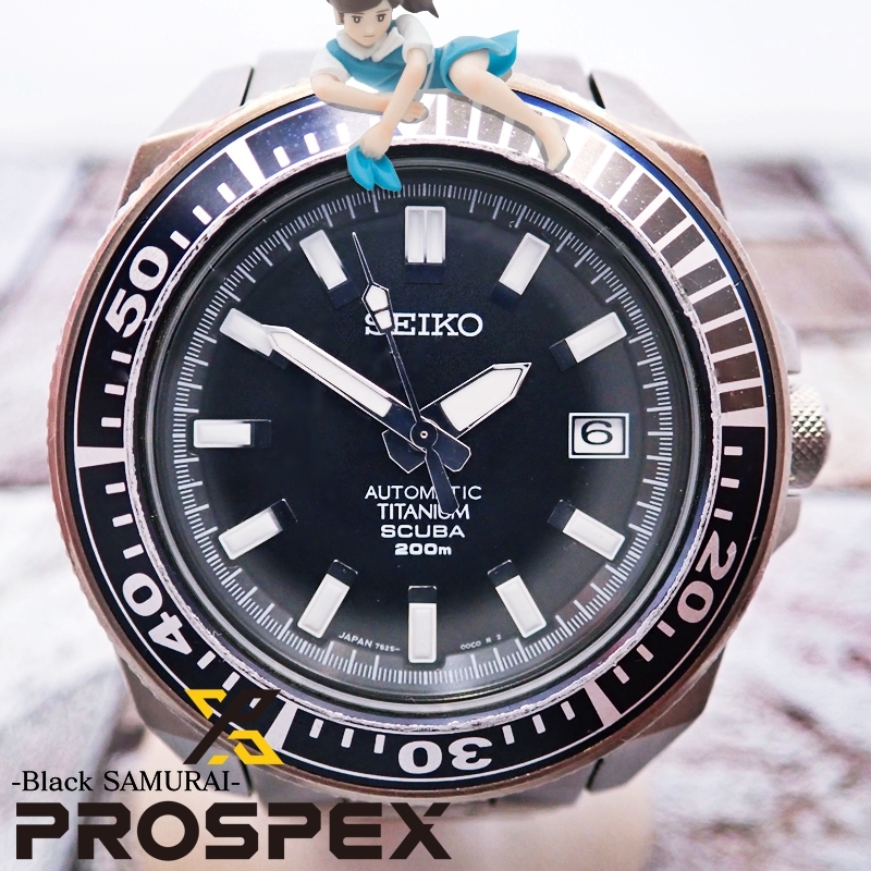 セイコー SEIKO 7S25-00D0 プロスペックス ブラックサムライ - 時計