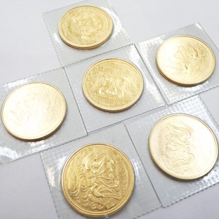 まとめて6枚 天皇御在位60年記念貨幣 10万円金貨 昭和61年