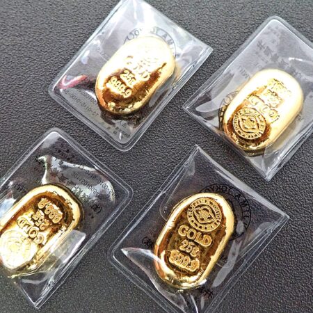 K24 インゴット 25g×4本 計100g 井島貴金属精錬製