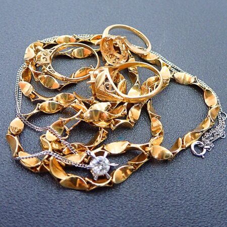 貴金属まとめ 総重量47.4g K18/Pt850/ダイヤ