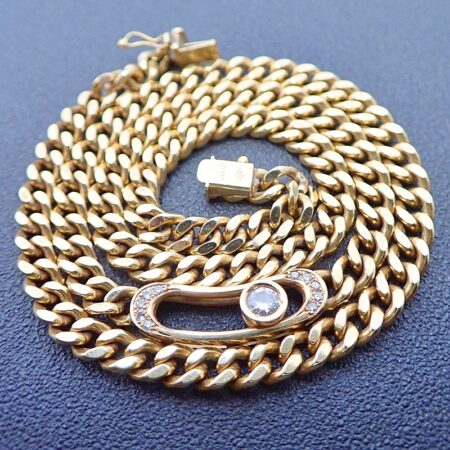 K18 喜平ネックレス 重量46.2g ダイヤ 0.28ct