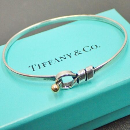 ティファニー フック アンド アイ バングル K18/SV925 コンビ