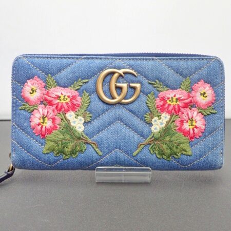 グッチ GGマーモント デニム 443123.0959 花柄刺繍 限定モデル